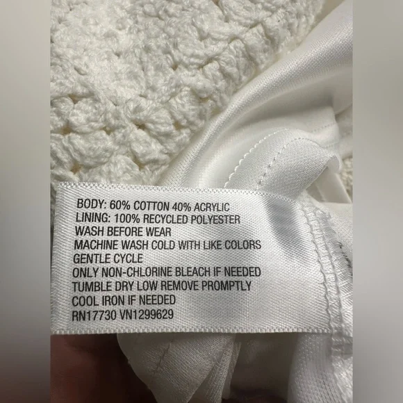 Art Class Sweater Knit Skirt Girls Size Medium 7/8 White Elastic Waist Lined - Picture 9 of 10